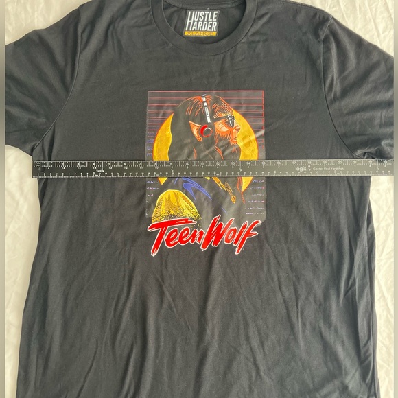 Retro Vintage Teen Wolf 80s Micheal J Fox Full Moon Men’s Black Tee Size XL - Picture 5 of 5